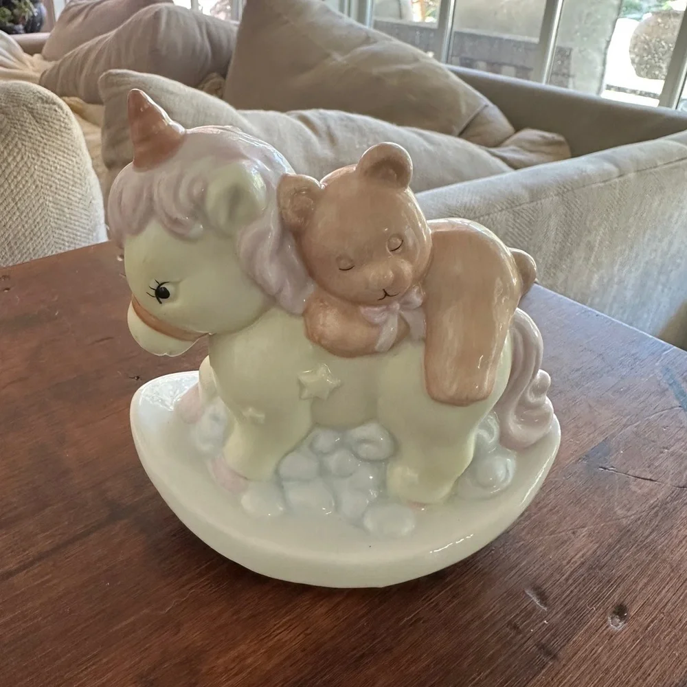 Enesco toddler baby room rocking horse night light with cord